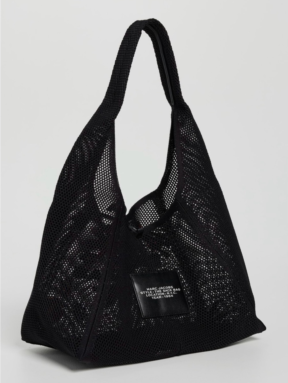 Marc Jacobs Black Mesh Shoulder Bag with Colorful Crochet Flowers - Picture 6 of 6